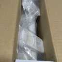 Toilet Seat Elongated, Slow Close Hinges, Four Non-Slip Bumpers, Easy to Install and Clean, Durable Plastic, White Two Sets of Mounting Parts Included