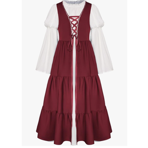 Scarlet Darkness Girls Renaissance Dress Medieval Peasant Long Sleeve Dresses 8 Years Scarlet Darkness Girls Renaissance Dress Medieval Peasant Long Sleeve Dresses 8 Years