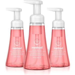 Method Foaming Hand Soap, Pink Grapefruit, 10 Fl Oz, Biodegradable Formula, (Pack of 3)