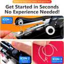 Sewing Machine,Handheld Sewing Machine, Mini Portable SewingMachine for Beginners, Electronic Small Sewing Machine for Quick Stitching & DIY Crafts (Black)