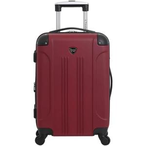 Travelers Club Chicago Hardside Expandable Spinner Luggage, Rhubarb, 20" Carry-On