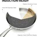 COOKER KING 10-Inch Stainless Steel Pan, Hybrid Nonstick Frying Pan