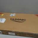 YASONIC Coffee Bar, Bakers Rack with Storage, 25.6 Inches Microwave Stand, 5 Tier Kitchen Shelves Appliance Storage, 12 S Hooks Large Coffee Station for Spices, Pots and Pans, Black, 25.9 inch