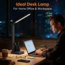cozoo LED Desk Lamps for Home Office, Modern Dimmable Eye Caring Desk Light with USB Charging Ports AC Outlet, Pen Holder,Touch/Memory/Timer, Kids Small Table Lamp for Reading, Bedroom, Study, Craft