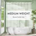Amazer Extra Long Shower Curtain Liner 72 x 84 Clear Shower Liner Medium Weight PEVA Waterproof Inside Shower Curtains for Bathroom with 3 Magnets and Rustproof Grommets