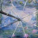 Vipsk Folding Umbrella Claude Monet Water Lilies Painting Travel Umbrella Windproof Automatic Compact Rain Travel Umbrella,Lightweight,Auto Open/Close