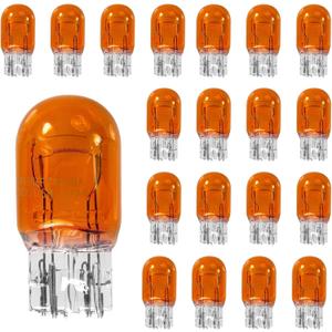 T20 7440A WY21W Turn Signal Bulb Daytime Running Light Blinker Brake Light Bulbs, 10PCS Monofilament Side Marker Lights Mini Taillight 7440 Bulb Replacement for Cars,Trucks,SUVs (Amber)