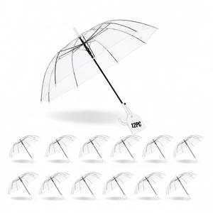 YQdlysel Clear Bulk Umbrellas，24pcs Transparent Umbrella for Wedding