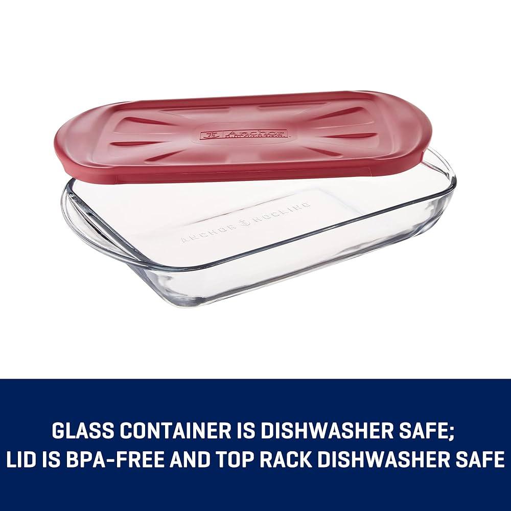 Anchor Hocking Littles Toaster Oven Cookware, Tempered Glass Bakeware Set, Dishwasher, Microwave, Pre-heated Oven and Freezer Safe