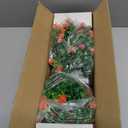 UV Resistant Artificial Flowers for Indoor and Outdoor Use, 12 Bundles Not-Fading Faux Plants for Porch, Patio, Garden, and Home Decoration - Orange Pink Red