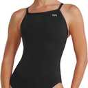 TYR Women's Durafast Elite Diamondfit Swimsuit (30, Black), Small