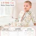 Yoofoss Baby Sleep Sack 6-12 Months 1.0 Tog Long Sleeve Sleep Sack Organic Cotton Wearable Blanket for Infants 2-Way Zipper Quilted Sleeping Sacks(Medium)