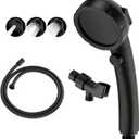 High Pressure Oil-Rubbed Bronze Handheld Shower Head with ON/OFF Switch, 3 Spray Modes, Adjustable Angle Bracket, and Hose