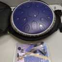 Steel Tongue Drum ChunFeng 14 Inch 15 Notes Steel Drums For AdultsHand Pan Drums With Music Book,Handpan Tongue Drum Mallets and Carry Bag,Lotus D Major(Blue)