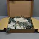 Faux Arch Flower Swag Set of 2 for Wedding Welcome Signs Floral Swag Wedding Reception Ceremony Signs Decor (White)