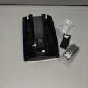 Game Organizer Station for Wii Remote Charger, Charging Dock Station for Controller, Wii Stand with 2 Pcs Rechargeable Battery for Wii Console Nunchuk Game Accessories Kit Storage (Black)