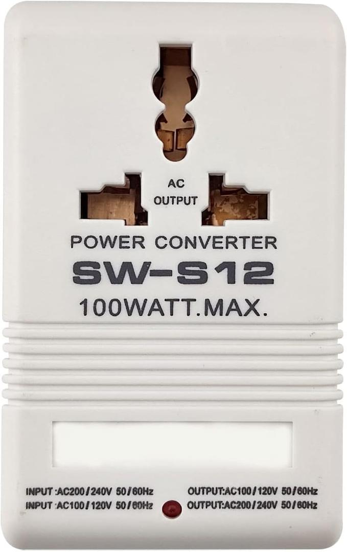 50W Voltage Converter Power Converter, Travel Adapter AC110V/120V to 220V/240V Step-Up&Down Voltage Converter (Applicable Electrical Appliance: <50w)