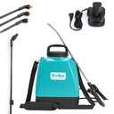 1.59Gallon Backpack Electric Sprayer, Pressure Sprayer with 5 Nozzles, Professional Battery Powered Sprayer for Weed, Sterilisation, Garden and Yard, 2 Wands for Pros Removing, Degreasing or Cleaning
