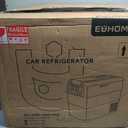 EUHOMY 59QT 12 Volt Refrigerator, -4℉~68℉ Portable Fridge for Car No Ice Needed, 12V&100-240V, Compressor Cooling, ECO/MAX Modes, 3-Level Battery Protection, Truck/Travel/Home Use, Low Noise