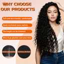 Curly Wig for Women long Black Curly Wigs 34inch 13x4x1 HD Lace Front Wigs Synthetic Middle Part Wig Upgraded Premium Human-Hair-Like Fiber Curly Wigs for Daily Party Use(Black)