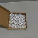 uxcell 25mm(1") Circular Soffit Vent, 30pcs Stainless Steel Round Air Vents Mesh Hole Louver for Kitchen Bathroom Cabinet, White