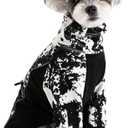 Fleece Dog Coat for Small Medium Dog,Pullover Pajamas Jumpsuit Bodysuit Puppy Coats with Legs, Pet Windproof Warm Cold Weather Jacket Full Body Vest Cozy Snowsuit Outfit Clothes (White, L)