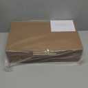 ZICOTO Decorative Storage Boxes with Lids  Set of 2 Beautiful PU Leather Organizer Bins for Your Bookshelf Home Decor - Safely Store Photos, Documents and Memory Box Keepsakes in Style (Brown)