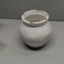 Quoowiit Ceramic Rustic Farmhouse Vase, White Distressed Flower Vase for Home Decor, Boho Decorative Vases for Centerpiece Table Decorations, Vases for Living Room Kitchen Entryway Mantle Shelf Decor