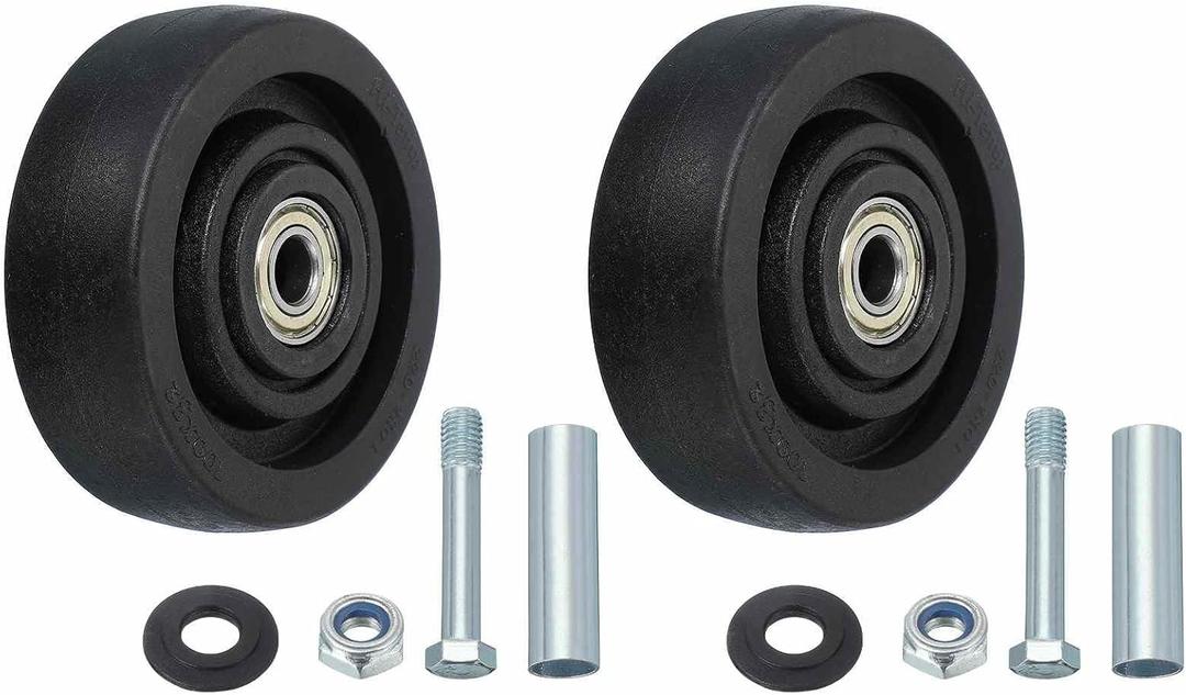 MECCANIXITY Push Cart Wheel Replacement,Nylon Shelf Plate Caster Wheels Bearings Repair Kits High-Temperature Resistance Wheel Only for Trailer Platform Trucks