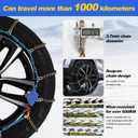 Auto Tightening Snow Chains for Cars, SUVs & Pickup Trucks 1-Min Quick-Fit Auto Installation, Reusable Universal Emergency Traction Tire Chains Set of 2ALN150