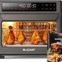 Large Capacity Toaster Oven Countertop, Dishwasher Safe Detachable Panel, 26QT Air Fryer Toaster Oven Combo, with Drumstick Grill, Air Fry, Crisp, Bake, Toast, Bagel, Pizza, Broil, Defrost, BLAZANT