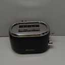 Mueller Retro Toaster 2 Slice with 7 Browning Levels and 3 Functions: Reheat, Defrost & Cancel, Stainless Steel Features, Removable Crumb Tray, Under Base Cord Storage, Black