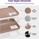 OTOFLY Soft Silicone Designed for iPhone 11 Pro Max Cases,[Military Grade Drop Protection] [Anti-Scratch Microfiber Lining] Shockproof Protective Phone Case Slim Thin Cover 6.5 inch,Light Brown