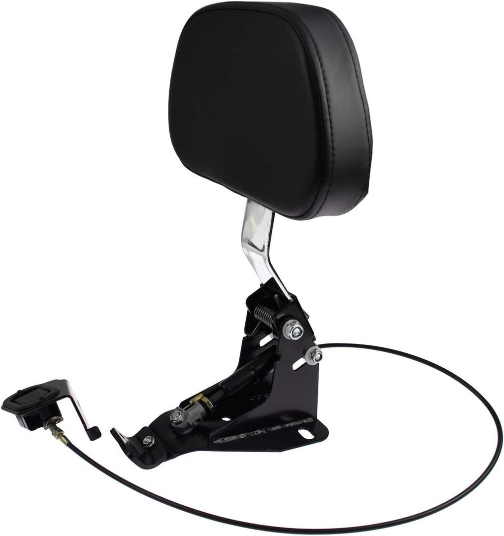 HDBUBALUS Adjustable Driver Backrest with Chrome Mount Fit for Harley Touring Road King Electra Glide CVO 2009-2024