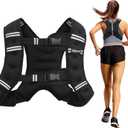 Weighted Vest, 25lb Weight Vest with Reflective Stripe, Weighted Vest for Men Women Workout Equipment for Strength Training, Running, Jogging, Fitness, Weight Loss (Black)