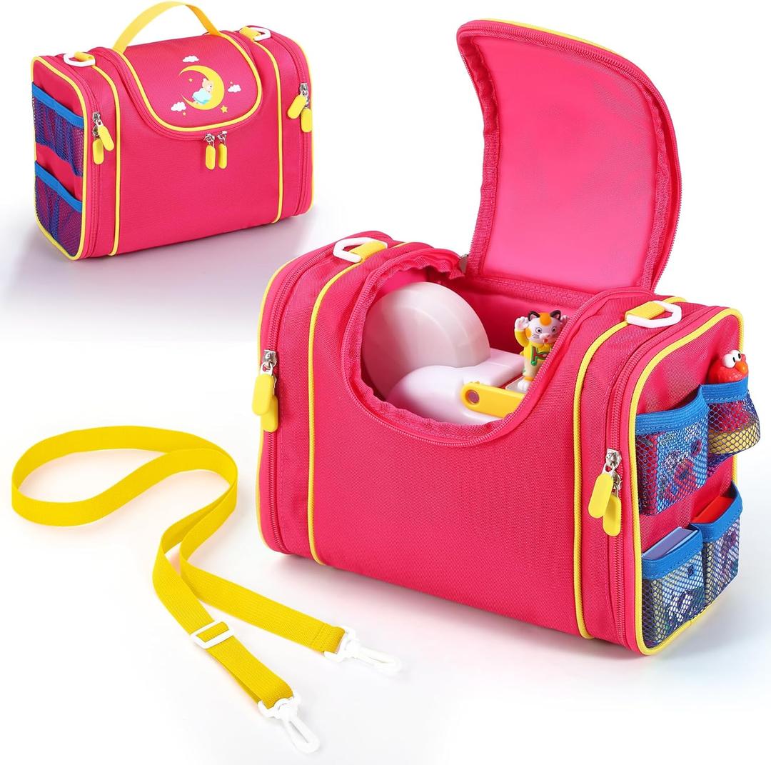 Carrying Case Compatible with Little Tikes Story Dream Machine Books Starter Set and Character, Portable Storage Carrier Bag for Travel and Home Storage (Red)