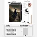 Vintage Halloween Wall Decor Horror Poster Mystic Gothic Wall Art Nature Witch Art Print Witchy Home Decor Aesthetic for Living Room Bedroom8x12inch black framed