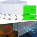 Weather Stripping Silicone Seal Strip, Weather Stripping Door Seal Strip - House and Glass Shower Doors Silicone Sealing for Door and Windows Gaps of Collision and Side, (Transparent) 45MM (1.8 in-16.5ft)