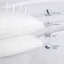 Set of 2 Standard Size Down Pillows - Goose Feather & Down Blend Pillows 440 Fill Power, 100% Cotton Cover, Hypoallergenic, Medium Support