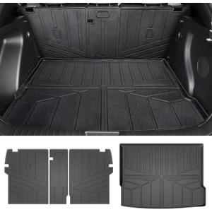 Cargo Mat Fit for 2024-2025 Hyundai Kona/Kona EV Cargo Liner Backrest Mat Trunk Mat Trunk Liner Seat Back Protector for 2024 2025 Hyundai Kona Accessories(Cargo Mat+Seat Back Cover)