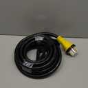 PlugSaf 50 Amp Generator Cord, 25FT 50 Amp RV Extension Cord with Twist Lock, Generator Cable 50A 4 Prong Yellow, NEMA 1450P/SS250R Heavy Duty STW Wire for RV Camper & House