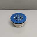 Brushed No Caulk Shower Drain, Hidrop PVC Compression Shower Floor Drain with 4-1/4" Stainless Steel Round Grid Strainer Cover, Brushed Nickel