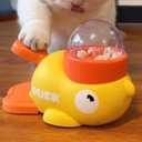 Cat Puzzle Treat Dispenser, Puzzle Feeder Dog Treat Dispenser Toy, Duck Pet Feeder, Slow Feeder Dog Bowls, 3 Sizes of Lids, Duck Treat Dispenser, IQ Training and Exercise for Cats and Dogs