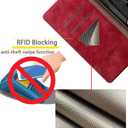 SUANPOT for Samsung Galaxy S10 6.1"(Non S10e,S10+) with RFID Blocking Leather Wallet case Credit Card Holder,Flip Folio Book Phone case Shockproof Cover Women Men for Samsung S10 case Wallet (Red)