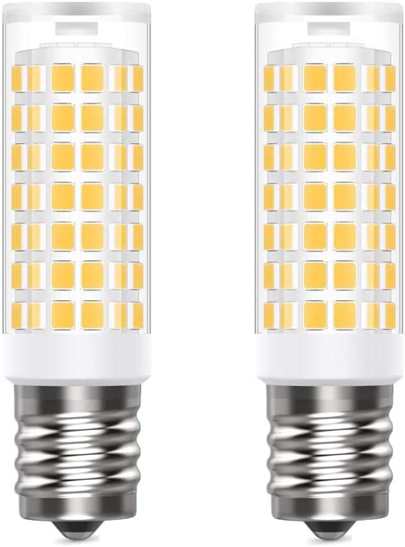 E17 8206232A Microwave Light Bulb 1890433 8206232 AP4512653 Replacement Part by LAOYEHAOHE - Compatible for Whirlpool & LG & Kenmore &GE & Maytag for Microwave, Stove Hood (Daylight White, 7W-2Pack)