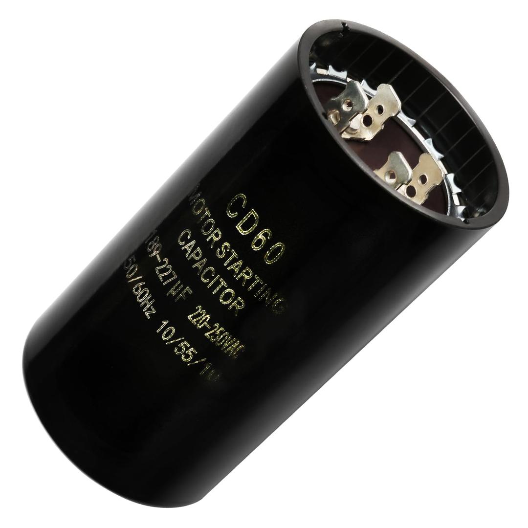 Seentech 189-227 uf/MFD 220-250 VAC 20% CD60 Round Motor Start Capacitor 50/60 Hz AC Electric Universal Fit for Run or Fan Start and Cool or Heat Pump Air Conditioner