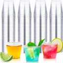 100Counts 1OZ Plastic Shot Glasses, Clear Hard Shot Cups Disposable Shot Glasses for Holding Liquids,Sauces and Samples,1Ounces Shot Glasses Disposable Cups for Parties,Outdoor Events