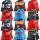 24 Pcs Religious Drawstring Backpack Christian Drawstring Bags Large Jesus Bible Verse String Bag Sunday School Gifts