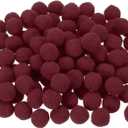 MECCANIXITY Pom Felt Balls Felting Fabric 3cm 30mm Maroon for Home Crafts Project DIY Pack of 100