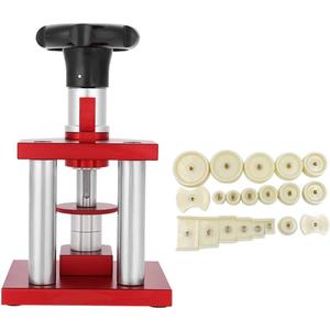 Watch Repair Tool, Screw Type Crystal Bezel Watch Back Case Cover Press Watchmaker Tool with 20 Dies for Watch Making and Repair
